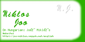 miklos joo business card